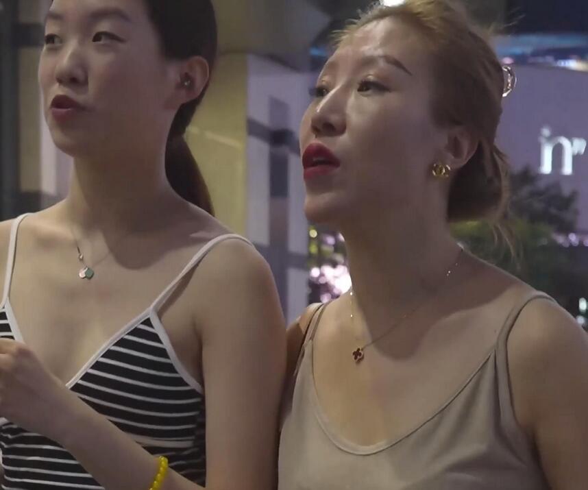 (BC-AA-436)超短黑白条纹吊带裙小姐姐..便利店CD橙色窄内