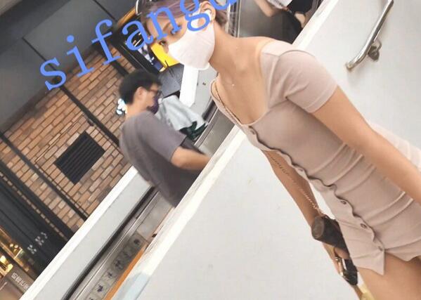 【十八楼牛牛系列CD】12-极品包臀裙紫发骚货CD骚丁宛如无内